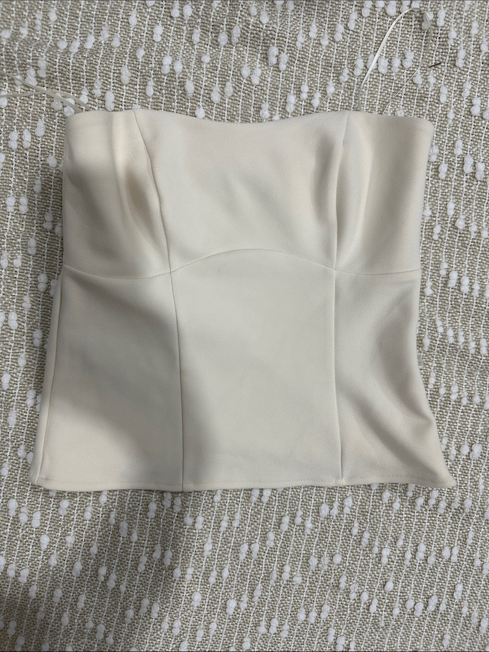 Abercrombie & Fitch Strapless Cream Bustier Top